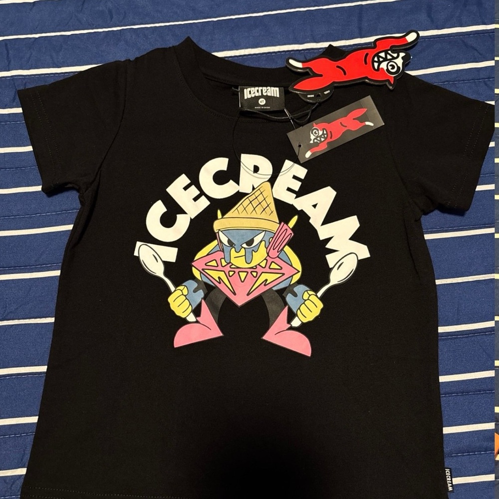 Icecream Kids Black Graphic T-Shirt